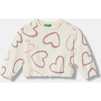 Kojenecká mikina United Colors of Benetton 3TIKG10LE.P.Seasonal béžová 01X, vel. 90