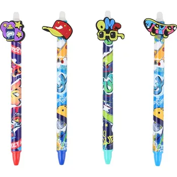 Kuličkové pero gumovací 0,5 mm, modré Graffiti