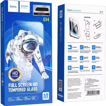 Hoco G14 Ochranné tvrzené sklo iPhone 15 Pro Max celoplošné lepení 5D - set 10 ks