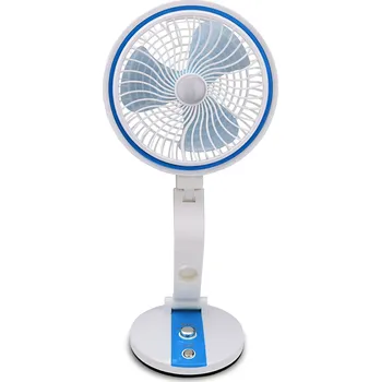 Domácí ventilátor Verk Bezdrátový skládací ventilátor s LED lampičkou modrobílá