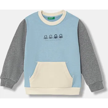 Chlapecká mikina Dětská mikina United Colors of Benetton 3EB5G10KS.P.Seasonal modrá 50X, vel. 104