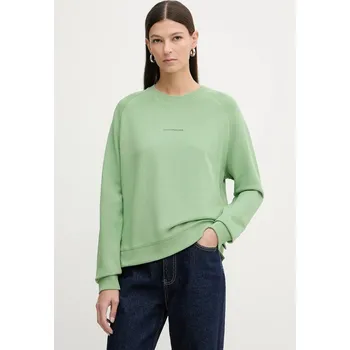 Dámská mikina Bavlněná mikina Marc O'Polo dámská, zelená barva, hladká, 5000009291 70X, vel. XS
