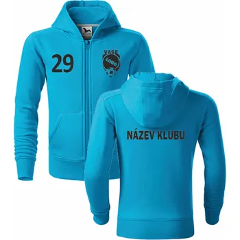 ON-DESIGN Klubová mikina dětská Velikost: 122 cm/6 let, Barva: tyrkysová