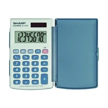 Kalkulačka Sharp Kalkulačka EL-243S, šedo-modrá, kapesní, osmimístná