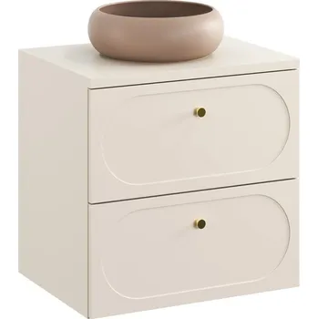 Policová skříň Závěsná skříňka Donna Wiki s umyvadlem 60 cm písková