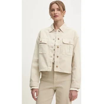 Dámská casual bunda Džínová bunda Answear.LAB béžová barva, přechodná, oversize hm3001.2.flk 80X, vel. L