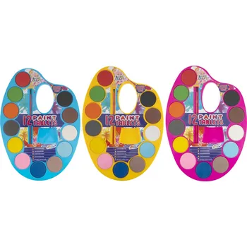 Vodová barva Paleta s vodovkami a štětcem