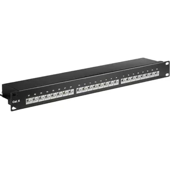 Patch panel MicroConnect 19" Patch Panel CAT6 RJ-45 24-portů černá (PP-014)