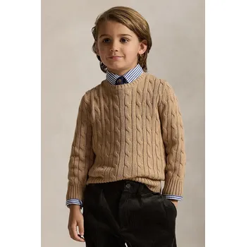 Pánský svetr Bavlněný svetr Polo Ralph Lauren 322702674082 hnědá 82X, vel. 109-116