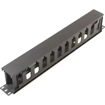 Rozvaděč MicroConnect plastový držák pro správu kabeláže 19" pro 1U rack černá (CABLEMANA-3)