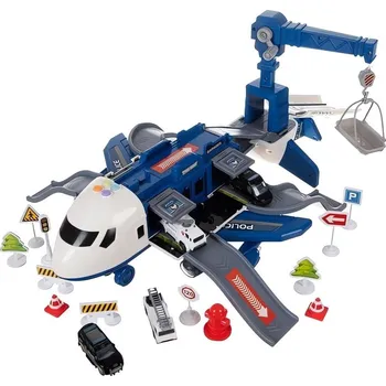 autíčko Kruzzel 23131 Policejní nákladní letadlo s auty