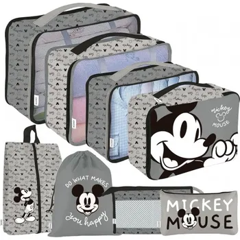 Sada cestovních organizérů Mickey Mouse – 8-dílná, šedá (WD16712)
