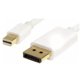 Video kabel StarTech.com 2m 6 ft White Mini DisplayPort to DisplayPort 1.2 Adapter Cable M/M - DisplayPort 4k with HBR2 support - Mini DP to DP Cable (MDP2DPMM2MW) - Kabel DisplayPort - Mini DisplayPort (M) do Di