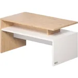 Konferenční stolek SACRAMENTO, 95x55x50cm, bílá/hnědá Casaria 218804100