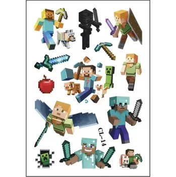 Tetování Dětské dočasné tetování - MINECRAFT (A) (Značka: TAKARA TOMY)