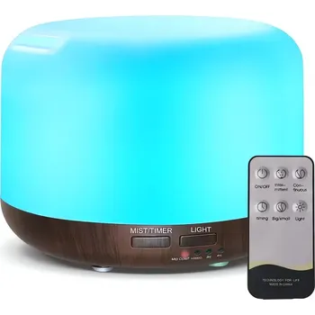 Čistička vzduchu Pronett XJ4722 Aroma difuzér LED, 13 W, 300 ml, dalkový ovládač, tmavě hnědý