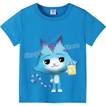 Dívčí tričko Gabby's Dollhouse Dívčí bavlněné tričko "Gabby's Dollhouse" - více barev Barva: modrá (GB640), Velikost: 130