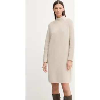 Dámské šaty Šaty s příměsí vlny Marc O'Polo 600605967001 béžová 01X, vel. 34