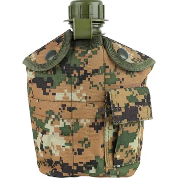 Láhev Pronett XJ4683 Polní láhev maskáč s pítkem 1 L, hnědá