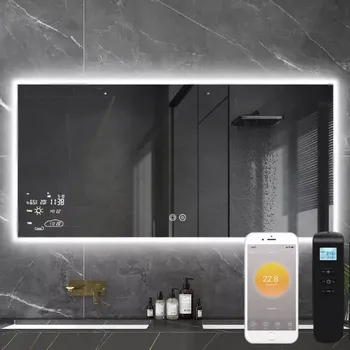 Topný panel ByeCold | Chytré topné zrcadlo | LED světlo | 500W | 120x60 cm | WiFi termostat | Dálkový ovladač | Výhřevnost 9m² | IGT2-G1206-WLH-H (Serie "WLH")