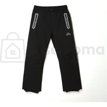 Dětské softshellové kalhoty s reflexními prvky – zateplené Černé se světle růžovými detaily / 164