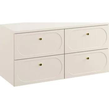 Policová skříň Závěsná skříňka pod umyvadlo Donna s deskou 120 cm písková