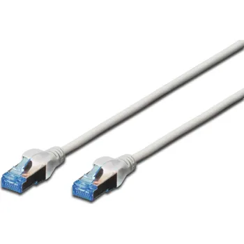Síťový kabel Kabel krosový (patch cord) RJ45-RJ45, kat.5e, SF/UTP, AWG 26/7, PVC, 0.5 m, šedý