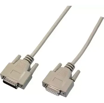 Síťový kabel MicroConnect Sériový prodlužovací kabel s ručním zašroubováním Full HD VGA 10m béžová (SCSE15GF10)