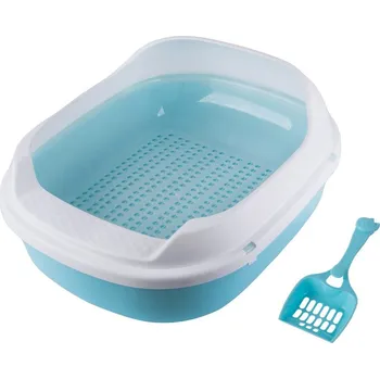 Verk 19420 Kočičí toaleta s lopatkou 55 x 44 x 24 cm modrá