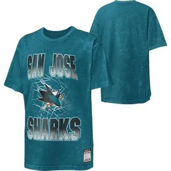 Chlapecké tričko Outerstuff Dětské tričko San Jose Sharks NHL Time To Shine Cnk Mw Tee Velikost: Dětské S (6 - 8 let)