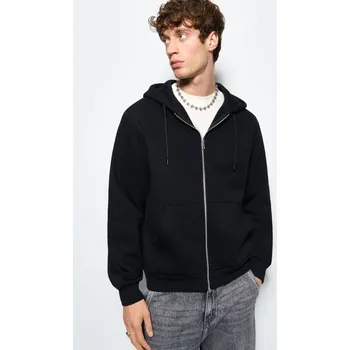 Pánská mikina Mikina na zip s kapucí - L - House - černá - 577JL-99X