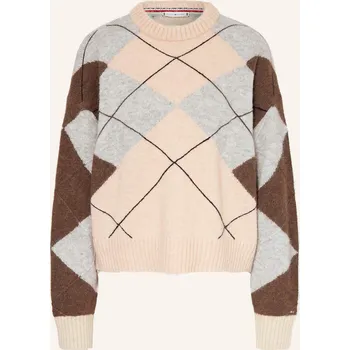 Dámský svetr Tommy Hilfiger Dámský Svetr S Alpakou, tmavě hnědá / světle...