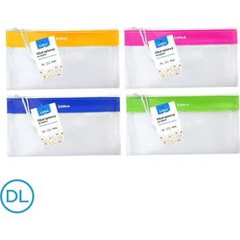 LUMA Obal spisový se zipem síťovaný DL, PVC mix Modré