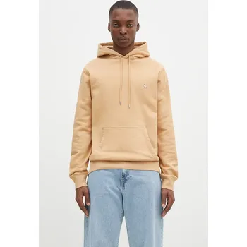 Pánská mikina Bavlněná mikina Maison Kitsuné Chillax Patch Regular Hoodie, XL, oranžová, 20X