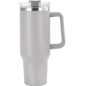 Termohrnek Gordon G870 Termohrnek s uchem a brčkem, nerez, 1200 ml, světle šedá