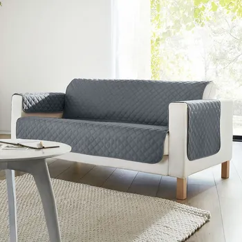 Napínací potah Blancheporte Prošívaný protiskluzový přehoz na křeslo a pohovku, z mikrovlákna šedá přehoz 60x140 cm - křeslo