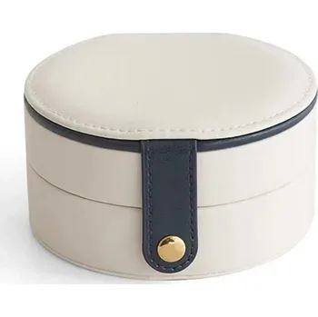 Šperkovnice Verk 01787 Designová šperkovnice se zrcátkem kulatá bílá