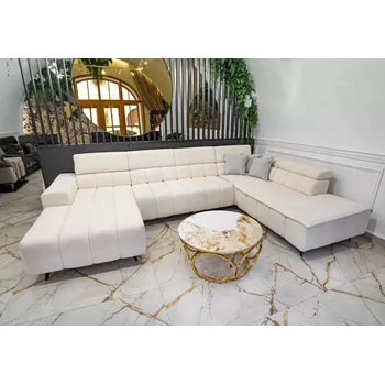 Sedací souprava Rohová sedací souprava Ragusso OSL+R+3F+OSBP | Lambi 8 | Levý roh | černé nožky