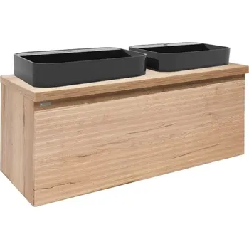 Šatní skříň Naturel Koupelnová skříňka s umyvadlem Savona 118x43x44,8 cm dub halifax mat SAVONA120DHDUB