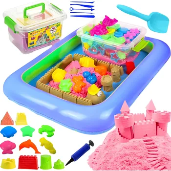 Modelovací hmota Gordon G110 Magický tekutý písek 2000g + formičky + pískoviště