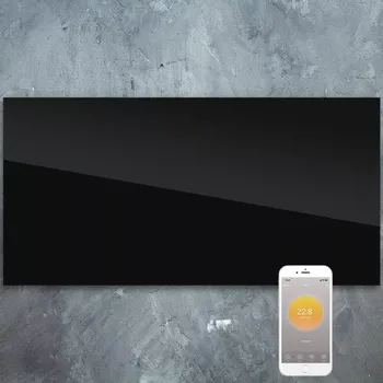 Topný panel ByeCold | Skleněný černý infrapanel | 700W | 120x60 cm | WiFi termostat | Dálkový ovladač | Výhřevnost 12,5m² | IGT2-G1206B (Serie "G")