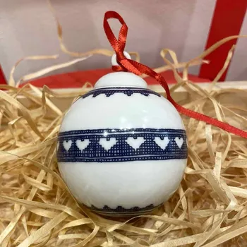 Vánoční ozdoba Porcelánová ozdoba - různé druhy Vánoční ozdoba: Srdíčka