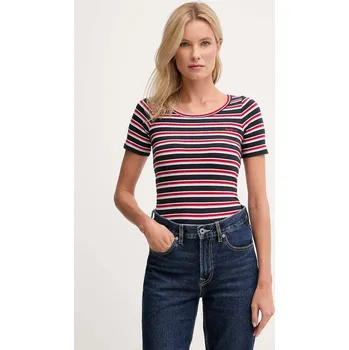 Dámské tričko Tričko Pepe Jeans dámské, tmavomodrá barva, PL5000014 59A, vel. M