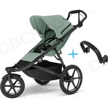 Kočárek Thule Urban Glide 3 Mist green s magnetickou sponou + madlo