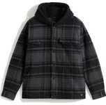 BUNDA VANS Piedmont Hooded Plaid Shacket - černá - L + při osobním odběru 2 783 Kč