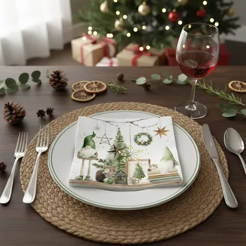 Papírový ubrousek Vánoční dekorativní papírový ubrousek SKŘÍTKOVÉ 33x33 cm balení 20 ks Balení: 20 ubrousků