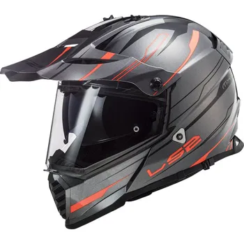 Motodoplněk LS2 Helmets LS2 MX436 PIONEER EVO KNIGHT TITANIUM ORANGE Velikost: 2XL