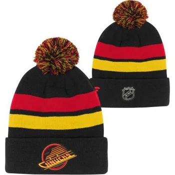 Čepice Outerstuff Dětská zimní čepice Vancouver Canucks NHL Cuffed Beanie With Pom