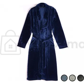 Dámské noční prádlo Pánský župan z mikroplyše – hebký a hřejivý, s páskem Šedá / 4XL