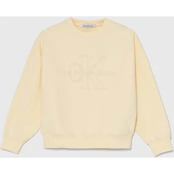 Chlapecká mikina Dětská mikina Calvin Klein Jeans IB0IB02281.9BYH.128.176 žlutá 10X, vel. 128